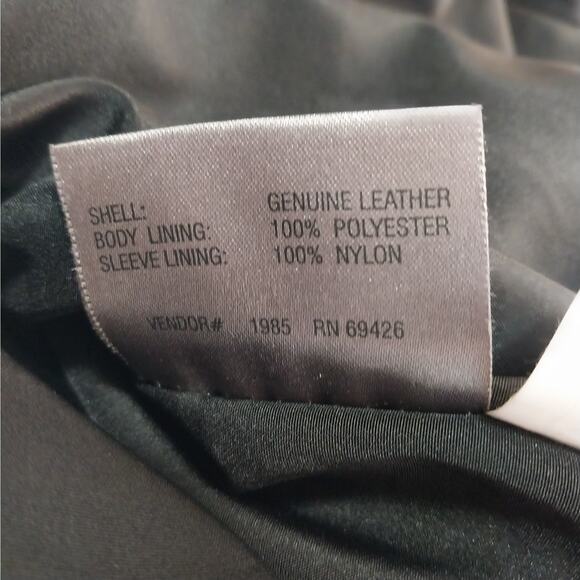 WILSONS LEATHER! THICK, LUXE BLACK GENUINE LEATHER STADIUM LENGTH JACKET! SZ L - Picture 12 of 13